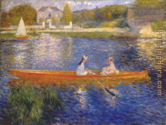 Banks of the Seine at Asnieres I painting - Pierre Auguste Renoir Banks of the Seine at Asnieres I art painting